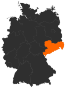 Karte: Sachsen auf der Deutschlandkarte