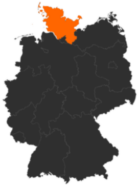 Karte: Schleswig-Holstein auf der Deutschlandkarte