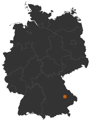 Atting auf der Kreiskarte