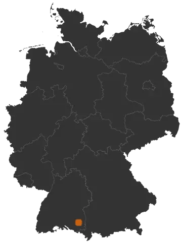 Bad Waldsee auf der Kreiskarte
