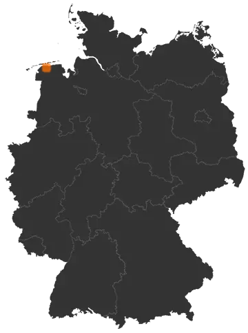 Deutschlandkarte: Wo ist Dornum