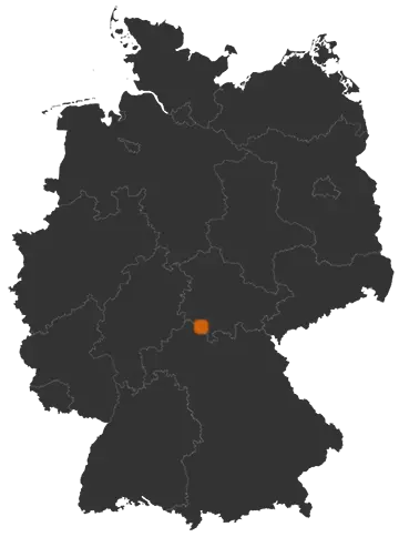 Deutschlandkarte: Wo ist Grabfeld