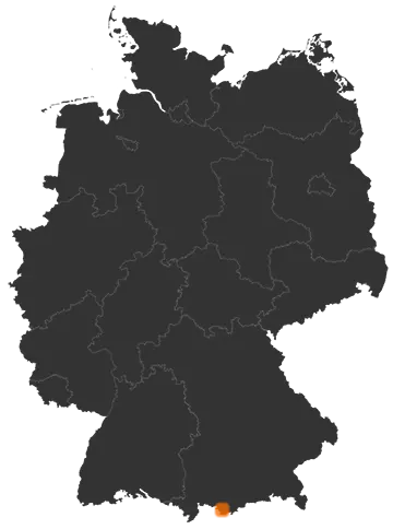 Grainau auf der Kreiskarte