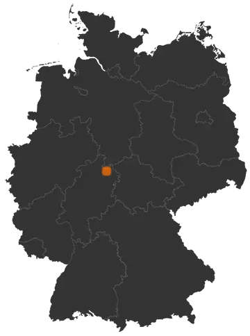 Deutschlandkarte: Wo ist Helsa