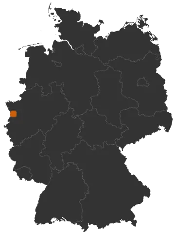 Kerken auf der Kreiskarte