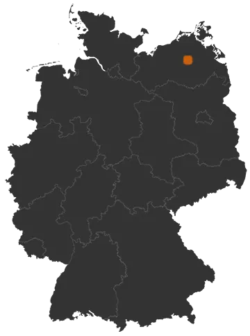 Neukalen auf der Kreiskarte