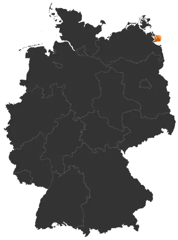 Deutschlandkarte: Wo ist Pudagla