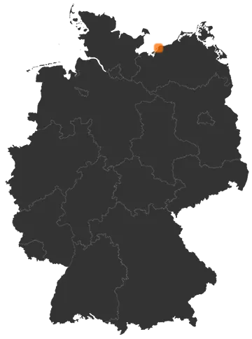 Rerik auf der Kreiskarte