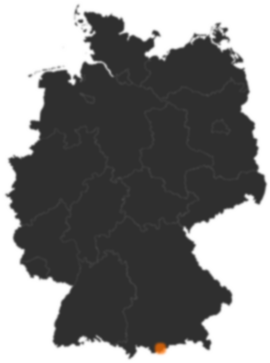 Deutschlandkarte: Wo ist Wallgau