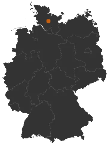 Wasbek auf der Kreiskarte