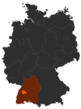 Landkreis Freudenstadt auf der Deutschlandkarte