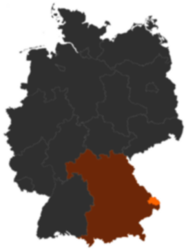 Landkreis Freyung-Grafenau auf der Deutschlandkarte