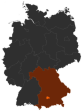 Landkreis Fürstenfeldbruck auf der Deutschlandkarte