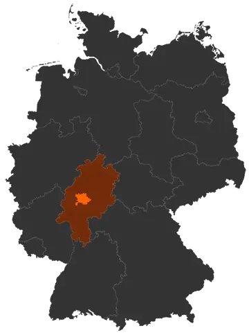 Landkreis Gießen auf der Deutschland-Karte