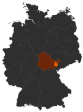 Landkreis Greiz auf der Deutschlandkarte