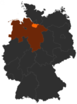 Landkreis Harburg auf der Deutschlandkarte