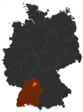 Hohenlohekreis auf der Deutschlandkarte