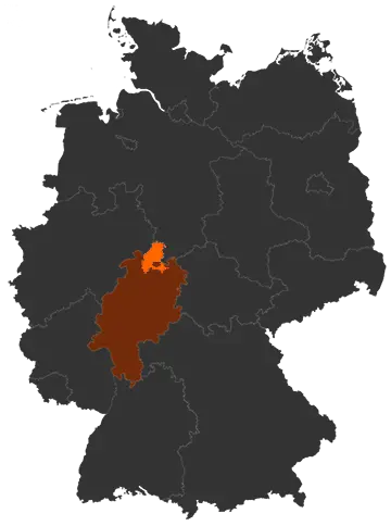 Landkreis Kassel auf der Deutschland-Karte