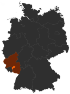 Landkreis Kusel auf der Deutschlandkarte