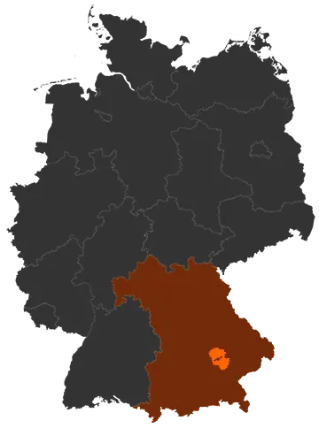 Landkreis Landshut auf der Deutschland-Karte