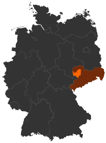 Landkreis Leipzig auf der Deutschland-Karte