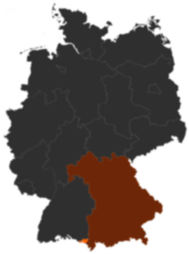 Landkreis Lindau (Bodensee) auf der Deutschlandkarte