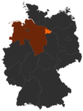 Landkreis Lüchow-Dannenberg auf der Deutschlandkarte