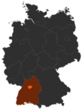Landkreis Ludwigsburg auf der Deutschlandkarte