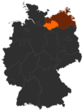 Landkreis Ludwigslust-Parchim auf der Deutschlandkarte