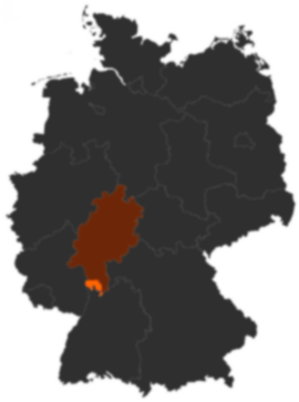 Kreis Bergstraße auf der Deutschlandkarte