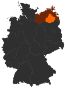 Landkreis Mecklenburgische Seenplatte auf der Deutschlandkarte