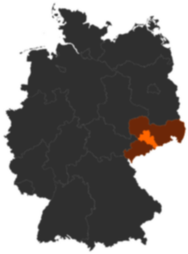 Landkreis Mittelsachsen auf der Deutschlandkarte