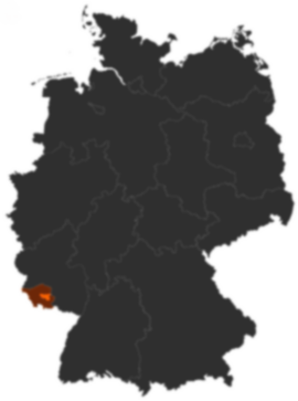 Landkreis Neunkirchen auf der Deutschlandkarte