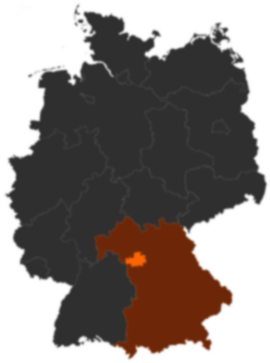 Landkreis Neustadt an der Aisch-Bad Windsheim auf der Deutschlandkarte