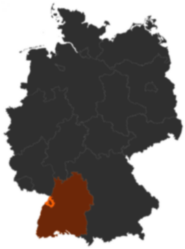 Landkreis Rastatt auf der Deutschlandkarte