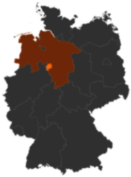 Landkreis Schaumburg auf der Deutschlandkarte