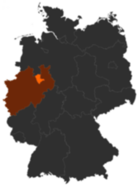 Kreis Gütersloh auf der Deutschlandkarte