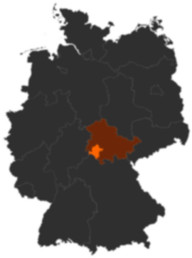 Landkreis Schmalkalden-Meiningen auf der Deutschlandkarte