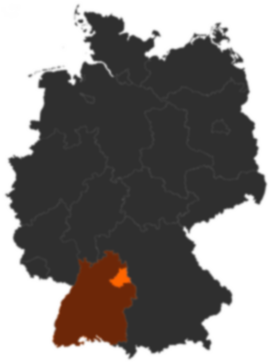 Landkreis Schwäbisch Hall auf der Deutschlandkarte