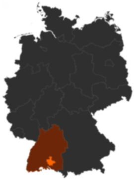 Landkreis Sigmaringen auf der Deutschlandkarte