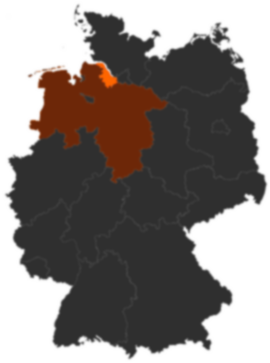 Landkreis Stade auf der Deutschlandkarte