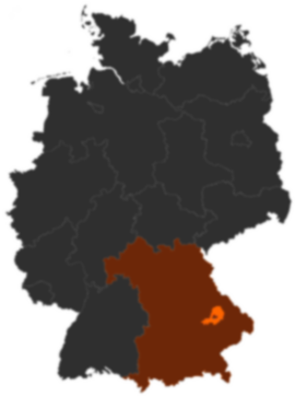 Landkreis Straubing-Bogen auf der Deutschlandkarte