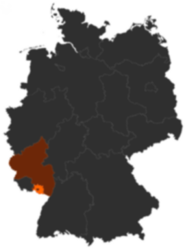 Landkreis Südwestpfalz auf der Deutschlandkarte