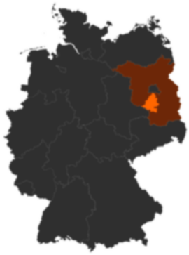 Landkreis Teltow-Fläming auf der Deutschlandkarte