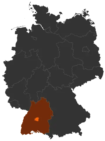Landkreis Tübingen auf der Deutschland-Karte