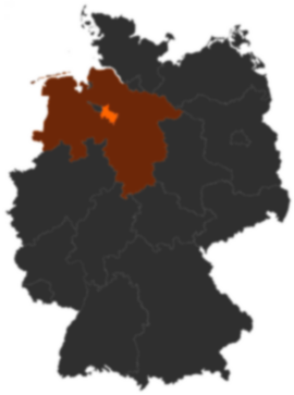 Landkreis Verden auf der Deutschlandkarte