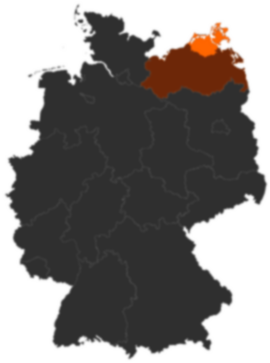 Landkreis Vorpommern-Rügen auf der Deutschlandkarte