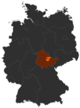 Landkreis Weimarer Land auf der Deutschlandkarte