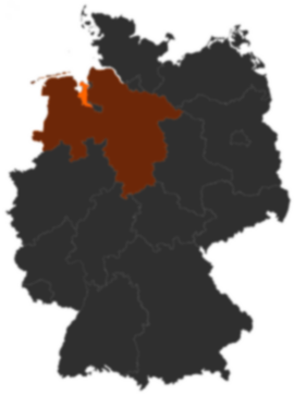 Landkreis Wesermarsch auf der Deutschlandkarte
