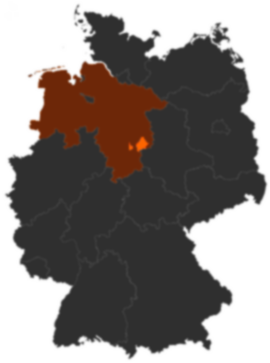 Landkreis Wolfenbüttel auf der Deutschlandkarte